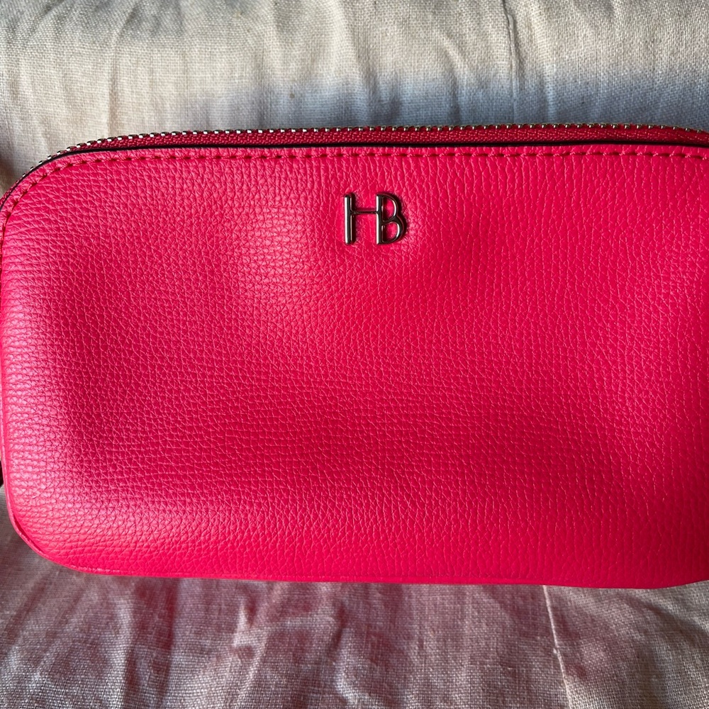 HENRI BENDEL pink crossbody/wristlet wallet bag with detachable blue strap!! - Picture 4 of 15